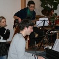 Berlind, Matthias, Bernhard & Henning beim Musizieren